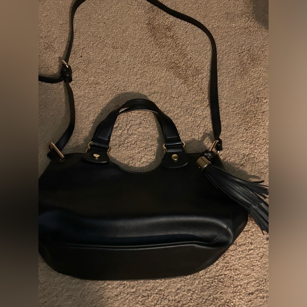 Black leather purse